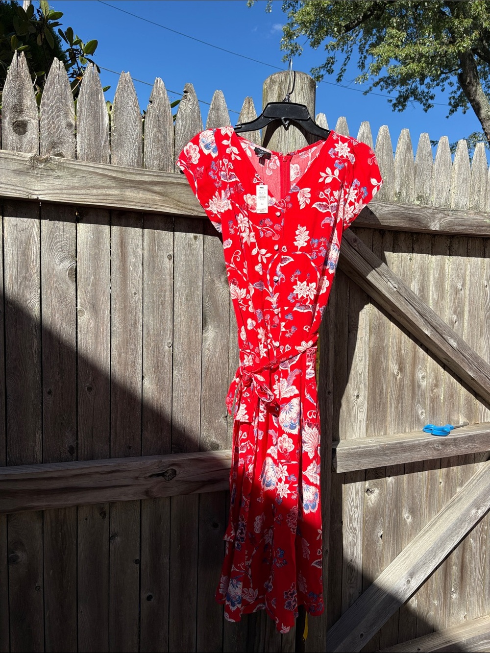 Talbots 6P strawberry red viscose dress. NWT!!